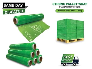 TINT GREEN  STRONG ROLLS PALLET STRETCH SHRINK WRAP PARCEL PACKAGING CLING FILM - Picture 1 of 2
