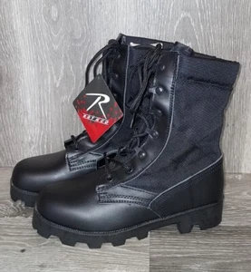 Rothco Black Combat Millitary Boot Men’s Sz 5 -Women’s Sz 7 -Hiking Paintball - Picture 1 of 11