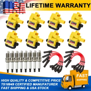 Pack of 8 Ignition Coils + Plugs & Wrie For 97-2004 Corvette GMC LS6 D580 UF192 - Bild 1 von 24