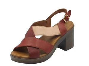 Igi&Co 5676233 Capra Tamponata Marrone Sandali per Donna in pelle con tacco medi - Imagen 1 de 3