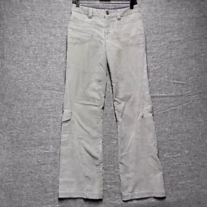 Women's Athleta Corduroy Dipper Gray Pants Size 2 Cargo Bootcut Low-Rise EUC - Picture 1 of 18