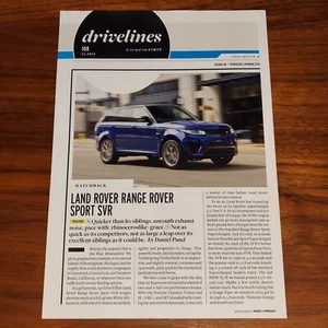 REVISTA RANGE ROVER SPORT SVR ARTÍCULO COCHE Y CONDUCTOR RENDIMIENTO DE LUJO - Imagen 1 de 3