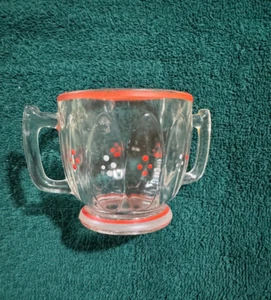 Glass ~ 2 Handle ~ Sugar Bowl ~ USED - Picture 1 of 5