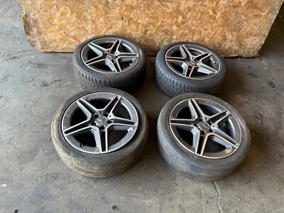 MERCEDES BENZ E43 C43 AMG OEM SOPRT STAGGER DOUBLE SPOKE RIM WHEEL 18" - Image 1 of 4