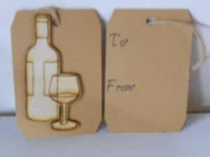 Handmade Gift Tags with engraved wooden Crafts (12) Pack - Picture 1 of 9