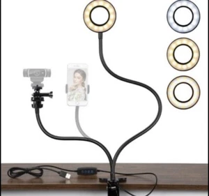 Webcam Holder With Ring Light - Picture 1 of 6