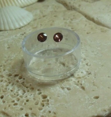 PAIR (2) 5mm Round 1.30 TCW Top Quality BLUSH ZIRCON Ready to Set!  - Image 1 of 2