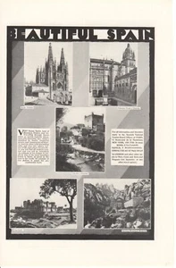 Anuncio Impreso Vintage Años 30 Viaje Hermosa España Catedral de Burgos Coca - Imagen 1 de 2