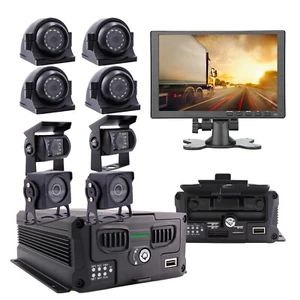 1080N AHD 8CH HDD Vehicle Car DVR MDVR Video Record 1080P 2.0MP IR Camera 7" LCD - Picture 1 of 8