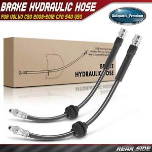 2pcs Rear Brake Hydraulic Hose for Volvo C30 08-12 C70 06-13 S40 04-11 V50 05-11