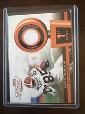 2002 Playoff Piece of the Game Materials 1st Down /250 Kevin Johnson #POG-33 CLV
