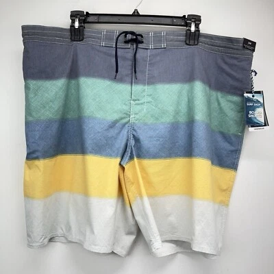 Roundtree & Yorke size 3XB Men’s Multicolor Striped Board Shorts Swimwear NWT - Image 1 of 4