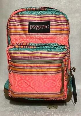 NUEVO CON ETIQUETAS Jansport Mochila Escolar Mochila Portátil Manga Gamuza Parte Inferior Foto 1 de 4