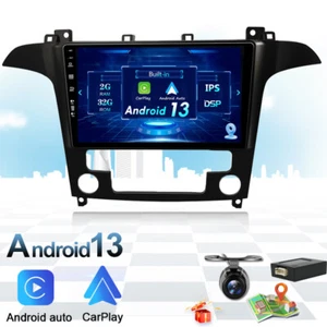 Android 14 Carplay Autoradio GPS Navi WIFI BT 2GB+32GB Pour Ford S-Max 2006-2015 - Afbeelding 1 van 24