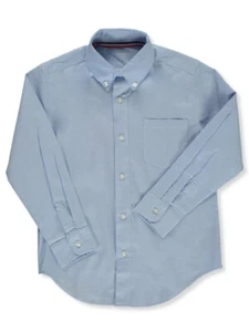 French Toast Boys' L/S Oxford Shirt Color: blue Size: 4 - Picture 1 of 4