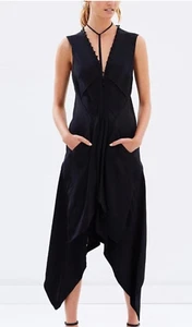 KITX Black Silk Elucidate Puzzle Dress 12 - Picture 1 of 7