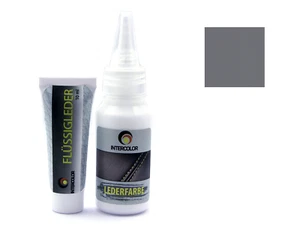INTERCOLOR Mercedes Nappa grau SET Reparatur 5. Lederfarbe. - Bild 1 von 5
