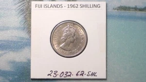 FIJI ISLANDS - 1962 SHILLING - COLONIAL ERA - PREDECIMAL COIN. Copper/Nickel.. - Picture 1 of 4