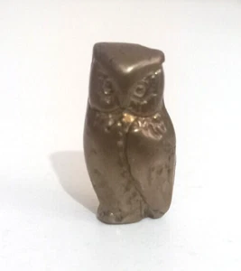 Miniatur Messing Eule - Vogel Ornament/Figur - 2,2 cm - Bild 1 von 2