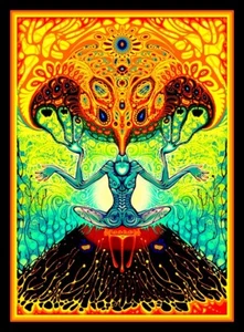 4.5" Psychedelic Third Eye Vision vinyl sticker. Mushroom, DMT decal for bong. - Picture 1 of 2