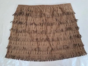 Anthropology CHELSEA & VIOLET Mojave Desert Brown Frill Skirt Western BNWT Large - Picture 1 of 13