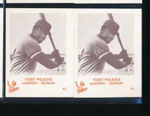 lot (2) 1974 Caruso #43 Vern Wilkins Spokane Indians Player Lot (GO34) SWSW7 - Picture 1 of 2