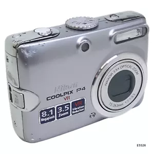 Nikon CoolPix P4 VR 8.1MP 3.5x Zoom Digital Compact Camera For Parts AS IS E5526 - Picture 1 of 10