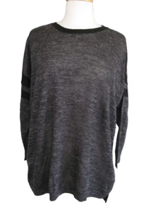 J CREW Damen Größe Large grau Leinen Alpaka Mischung Pullover Tunika Oberteil - Bild 1 von 9