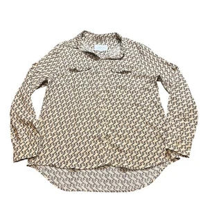 Das Shirt von Rochelle Behrens LARGE Einhorn Print fließend Button Down Boho Damen - Bild 1 von 9