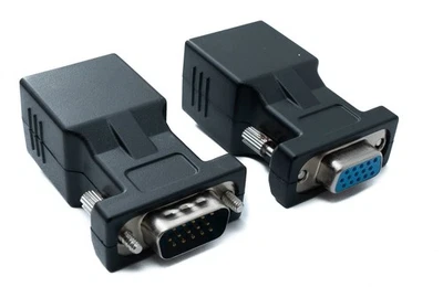 SYSTEM-S Ethernet VGA over IP converter VGA plug & socket to LAN RJ45 socket - Image 1 of 4