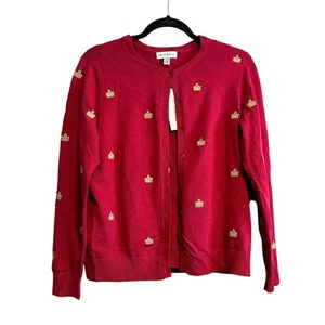 David Brooks Longaberger Basket Embroidered Novelty Print Sweater Set NWT Size L - Picture 1 of 10