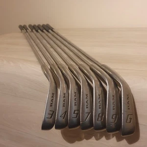 Ram Laser Irons 3,4,5,6,7,8,9 Frequency Match Tour Grip, Copper - Steel Shaft RH - Picture 1 of 24
