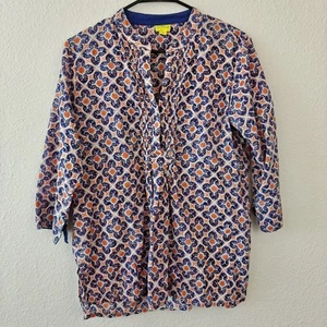 Roberta Rollkaninchen Biesen V-Ausschnitt 3/4 Ärmel Julia Tunika Größe Medium Damen - Bild 1 von 7