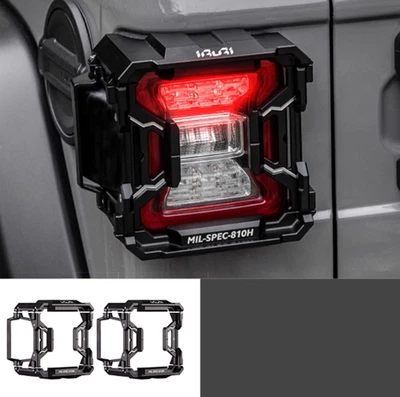 Decoración de moldura de lámpara trasera de aleación de aluminio de aviación para Jeep Wrangler JL 2018-2025 Foto 1 de 4