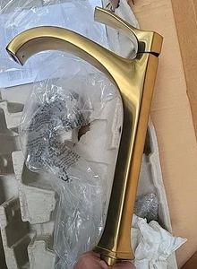 NUEVO Hansgrohe 048511250 Locarno grifo de baño de un solo orificio en oro cepillado - Imagen 1 de 13