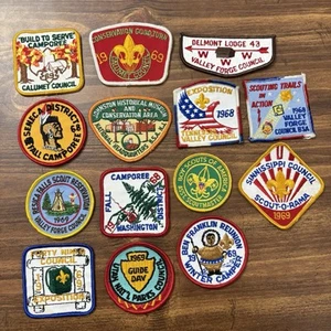Konvolut 14 BSA verschiedene Räte Pfadfinder Aufnäher Ende 60er u.a. - Bild 1 von 16