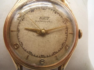 RELOJ PULSERA TISSOT 14K GF PARACHOQUES 17J COMO ESTÁ REPUESTOS REPARACIÓN - Imagen 1 de 11