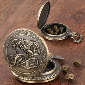 Mini Juego de Dados DND con Cofre del Tesoro Bolsillo Concha Poliédrico Metal Dados Regalos - Imagen 1 de 12