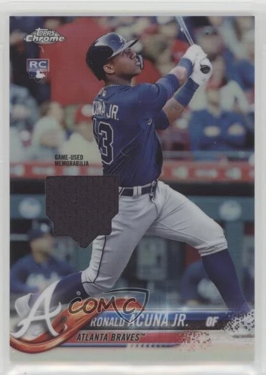 2020 Topps Chrome Retro Rookie Relics Ronald Acuna Jr Ronald Acuña Jr #RRCR-RAJ - Image 1 of 2