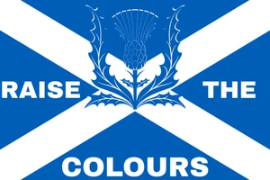 Raise The Colours Scottish Flag - Operation Raise The Colours Flag. 5X10FT. - Picture 1 of 3