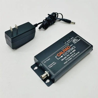 CalRad 40-889 Convertitore Video Composito BNC a VGA per CCTV con Alimentatore - Immagine 1 di 4