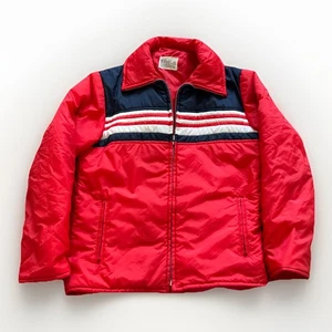 Chaqueta De Colección Izod Lacoste Para Mujer XL Roja Retro Años 60 70 Esquí Nylon - Imagen 1 de 9