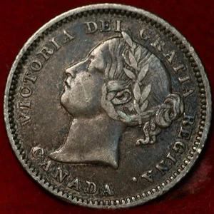 1880-H Canada 10 Cents Silver Foreign Coin - Picture 1 of 2