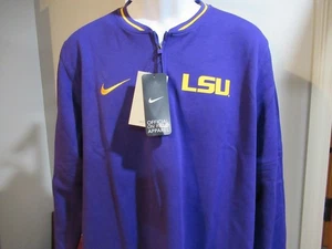 LSU Tigers Nike Quarter Zip Pullover Men's Large new with tags Free Ship - Picture 1 of 4