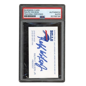 Ralph C Wilson Jr Autographed Signed Buffalo Bills President Business Card PSA - Picture 1 of 2