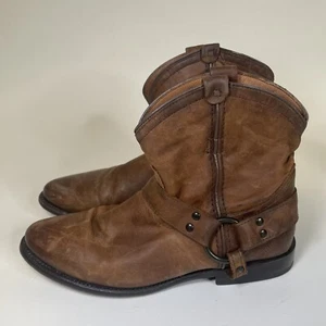 Botas Arnés Frye Wyatt Cuero Marrón Envejecido Para Mujer Talla 7.5 B Western - Imagen 1 de 8