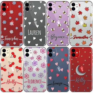 Personalised Initial Phone Case For Pixel 6/5 Flower/Bee/Heart/Moon Clear Cover - Picture 1 of 19