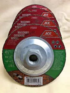 (4) MASONRY GRINDING WHEELS 4-1/2" DIA, 1/4" THICK, 5/8 - 11 THREAD - Picture 1 of 2