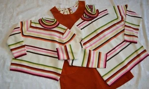 Gymboree CUTE AS A BUTTON Stripe Sweater NWT 3T 3 4 8 Big Little Sister - Picture 1 of 5