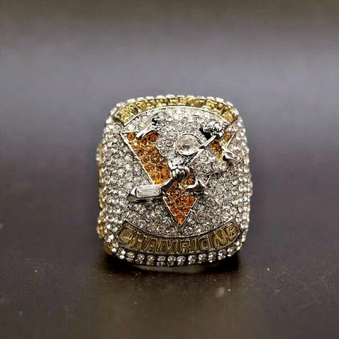 2017 Pittsburgh Penguins Sidney Crosby Ring Stanley Cup Silver Rings Champions Cover